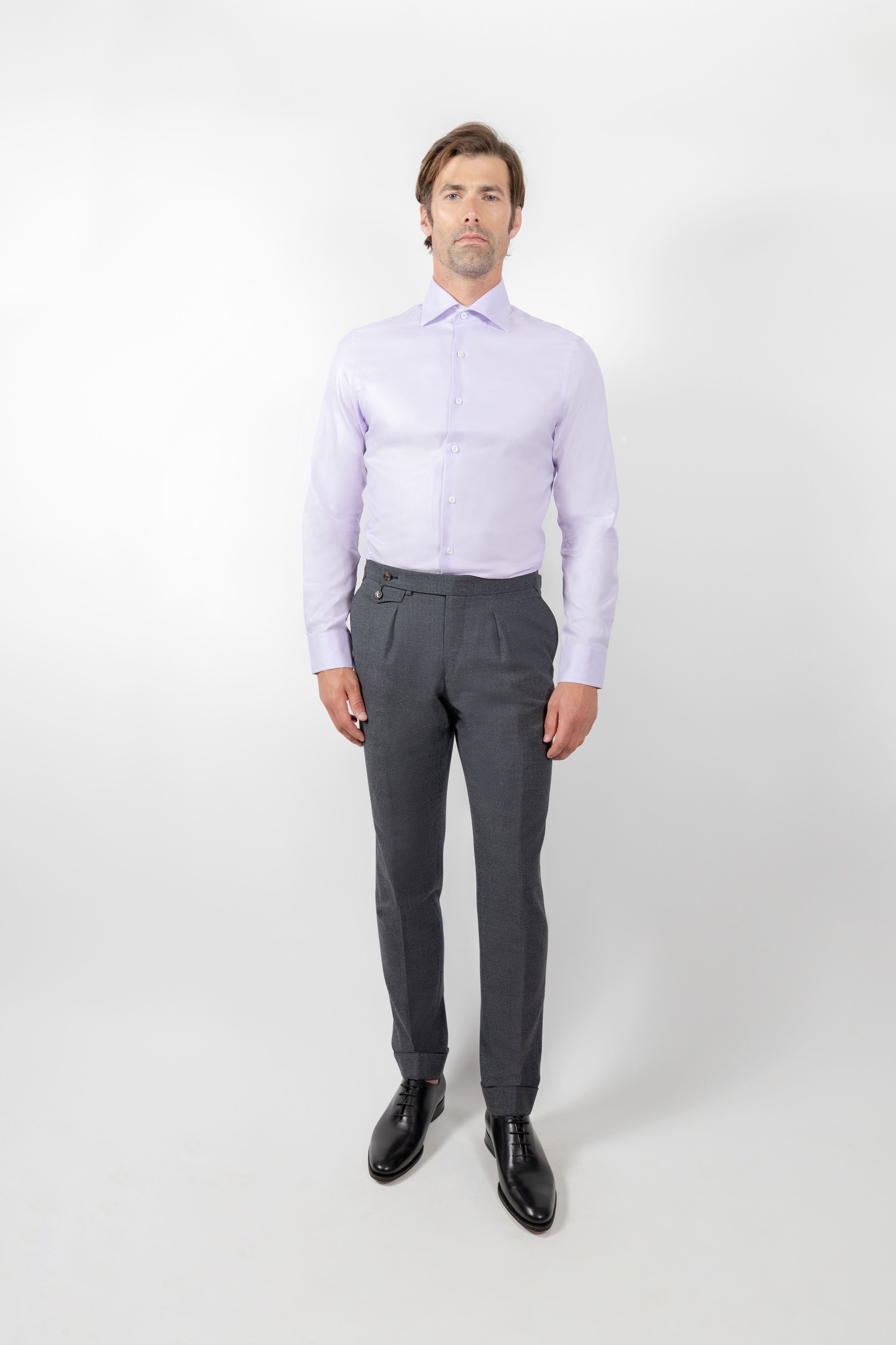 Men's Purple-Wine Dobby Textured Formal Shirt – Jompers